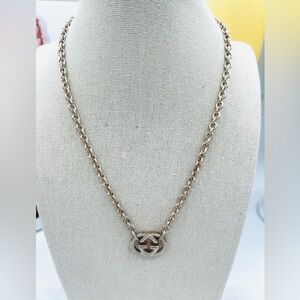 Gucci Sterling Silver GG Necklace